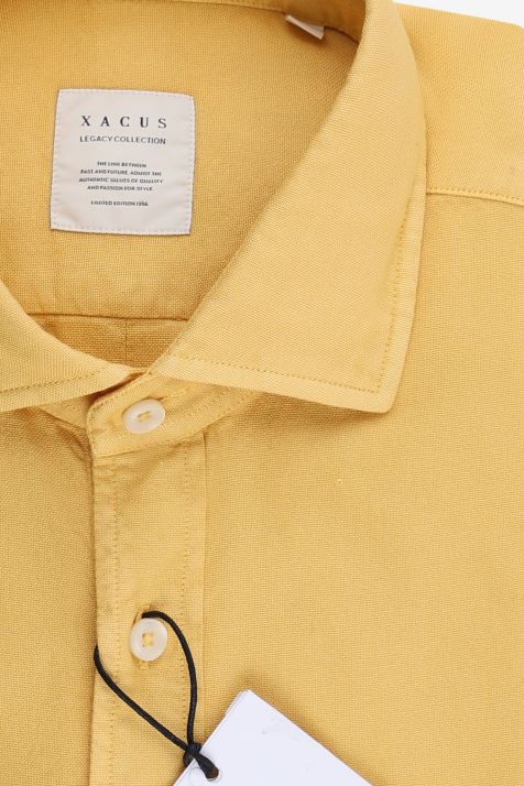 Camicia Uomo Xacus Regular Tinta unita 100% cotone collo Francese Manica lunga
