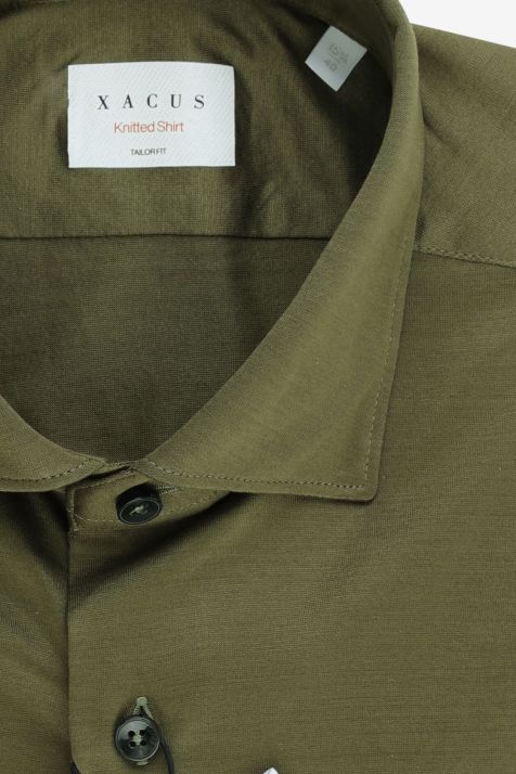 Camicia Uomo Xacus Regular Righe 100% cotone collo Francese Manica lunga