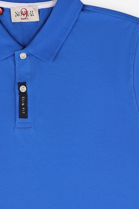 Maglia Uomo NOVE11 Collo polo Slim Tinta unita 94% cotone 6% ea