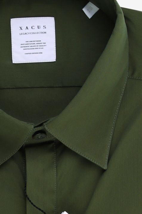 Camicia Uomo Xacus Regular Tinta unita 72% cotone 3% elastan 25% pa collo Francese Manica corta