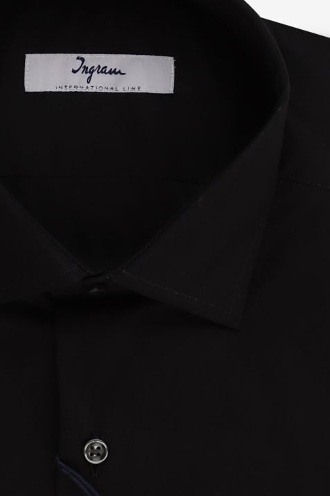 Camicia Uomo Ingram Regular Tinta unita 100% cotone collo Francese Manica lunga