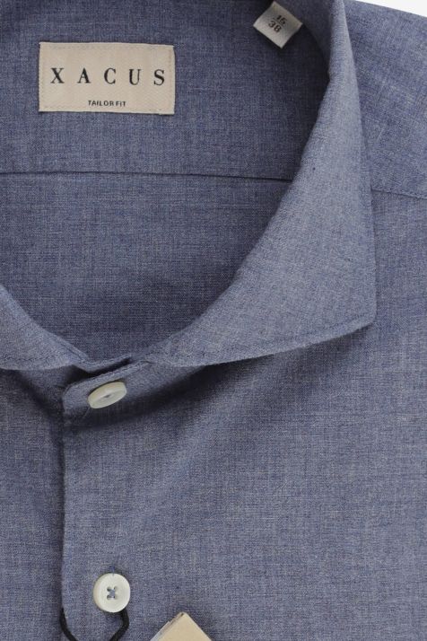 Camicia Uomo Xacus Regular Tinta unita 100% cotone collo Francese Manica lunga