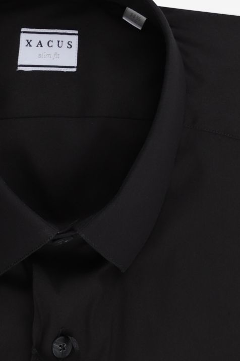Camicia Uomo Xacus Slim Tinta unita 78% cotone 187% pli 4% elastane collo Francese Manica lunga