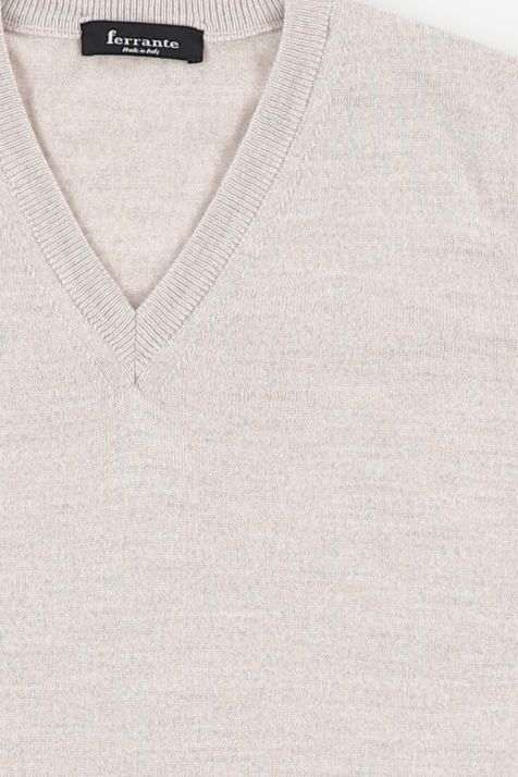 Maglia Uomo Ferrante Collo polo Regular Tinta unita 100% Lana merino Extra Fine