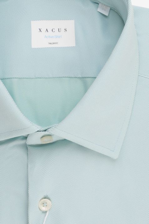Camicia Uomo Xacus Regular Micro disegno 87% poliammide 13% elastan collo Francese Manica lunga