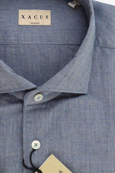 Camicia Uomo Xacus Regular Tinta unita 100% cotone collo Francese Manica lunga