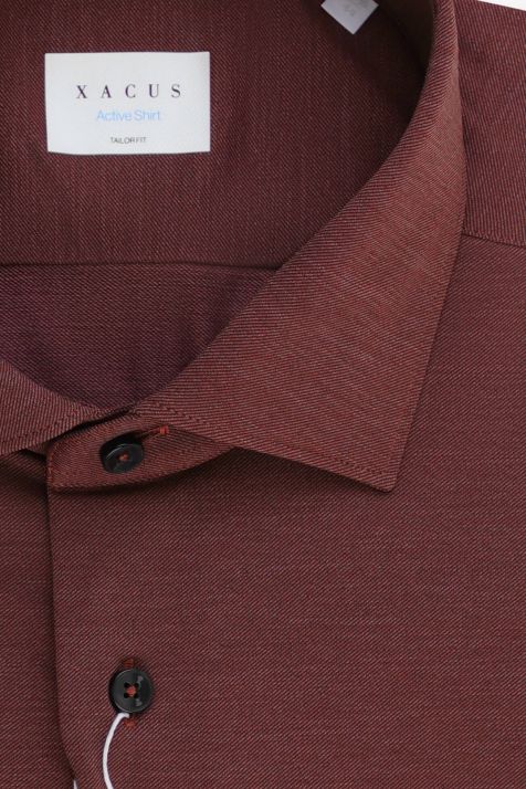 Camicia Uomo Xacus Regular Tinta unita 87% poliammide 13% elastan collo Francese Manica lunga