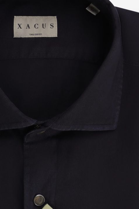 Camicia Uomo Xacus Regular Tinta unita 100% cotone collo Francese Manica lunga