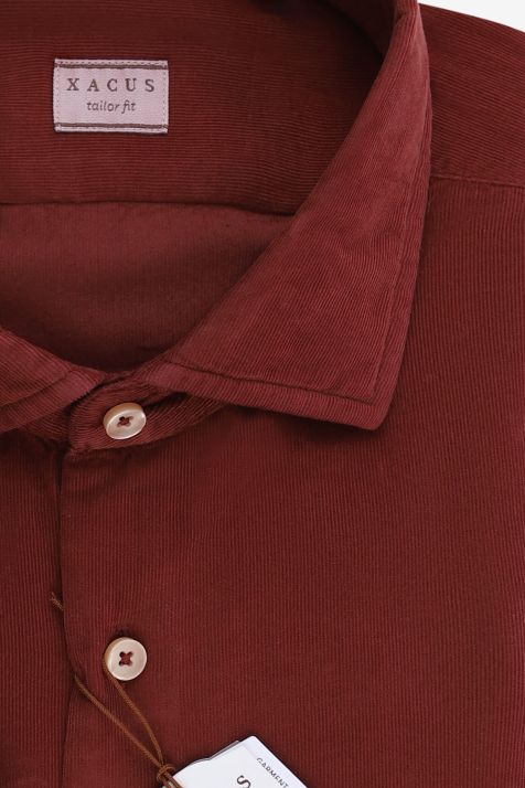 Camicia Uomo Xacus Regular Tinta unita 100% cotone collo Francese Manica lunga