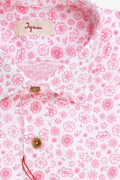 Camicia Uomo Ingram Regular Fantasia 100% cotone collo Francese Manica lunga