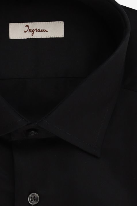 Camicia Uomo Ingram Regular Tinta unita 100% cotone collo Francese Manica lunga