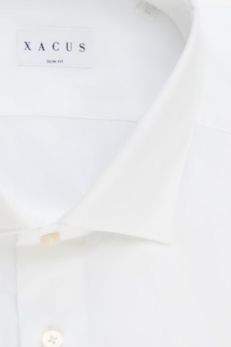 Camicia Uomo Xacus Slim Tinta unita 100% cotone collo Francese Manica lunga