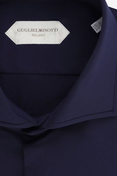 Camicia Uomo Guglielminotti Regular Tinta unita 85% poliammide 15% elastam collo Italiano Manica lunga