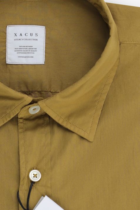Camicia Uomo Xacus Regular Tinta unita 100% cotone collo Francese Manica lunga