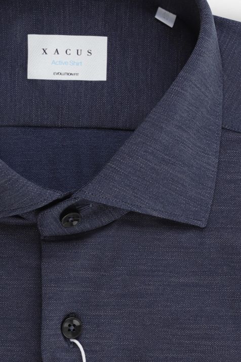 Camicia Uomo Xacus Classic Tinta unita 87% poliammide 13% elastan collo Francese Manica lunga