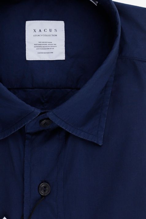 Camicia Uomo Xacus Regular Tinta unita 100% cotone collo Italiano Manica lunga