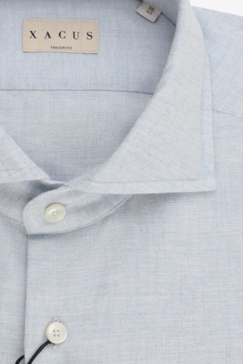 Camicia Uomo Xacus Regular Tinta unita 100% cotone collo Francese Manica lunga