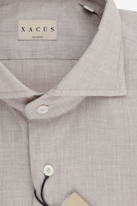 Camicia Uomo Xacus Regular Tinta unita 100% cotone collo Francese Manica lunga
