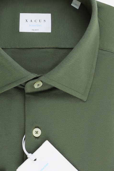 Camicia Uomo Xacus Regular Tinta unita 41% cotone 40%  poli 19% ea collo Italiano Manica lunga