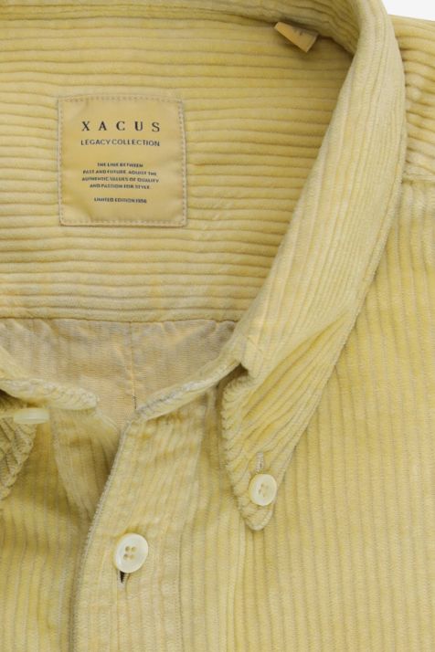 Camicia Uomo Xacus Regular Tinta unita 100% caldo cotone collo Button down Manica lunga