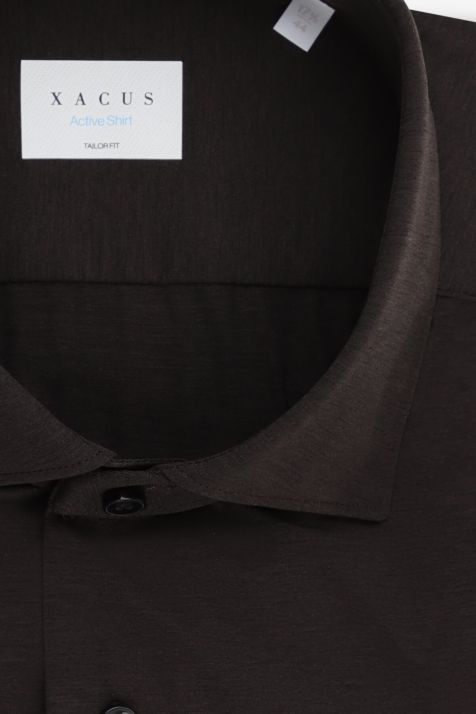 Camicia Uomo Xacus Regular Tinta unita 86% poliammide 14% elastan collo Francese Manica lunga