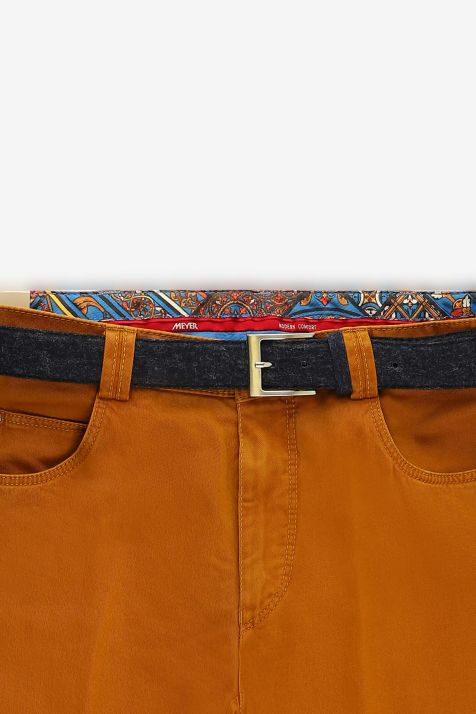 Pantalone Uomo Meyer Chino Regular Tinta unita 98% cotone 2% elastan