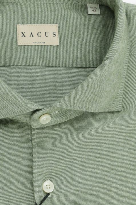 Camicia Uomo Xacus Regular Tinta unita 100% cotone collo Francese Manica lunga