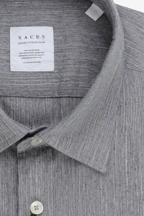 Camicia Uomo Xacus Regular Tinta unita 79% cotone 21% vi collo Italiano Manica lunga