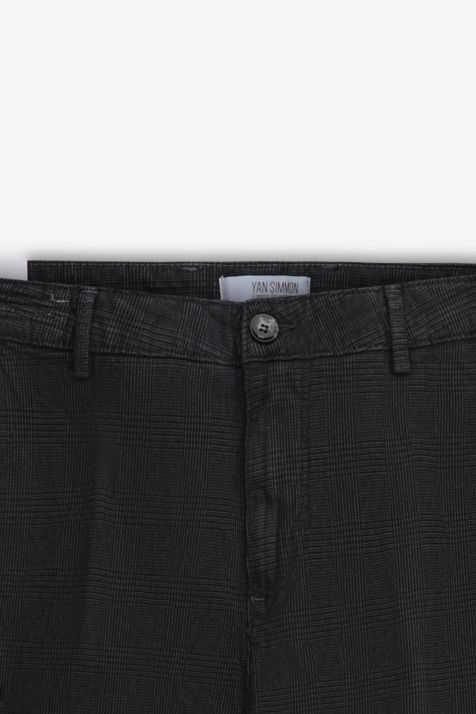 Pantalone Uomo Yan Simmon Chino Slim Quadri 98% cotone 2% elastan