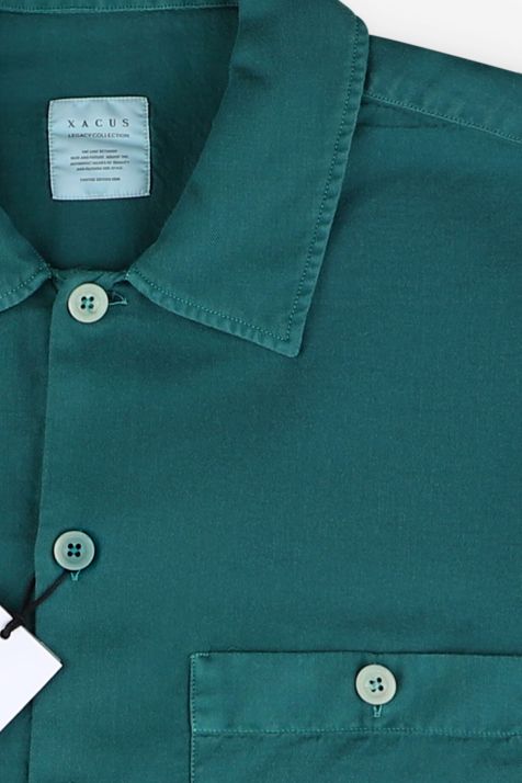 Camicia Uomo Xacus Regular Tinta unita 100% cotone collo Italiano Manica lunga