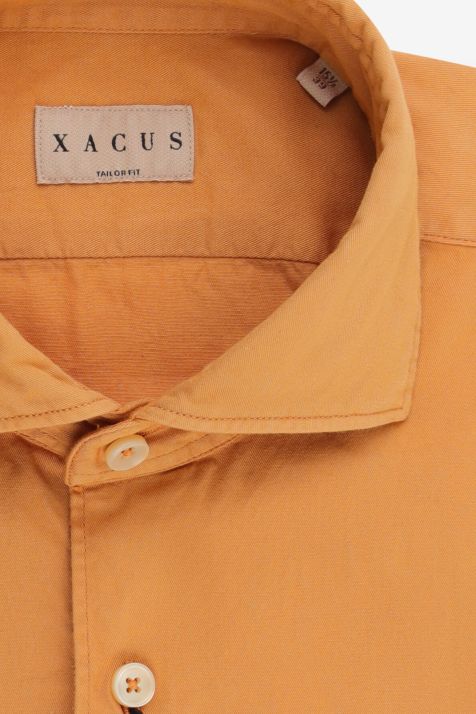 Camicia Uomo Xacus Regular Tinta unita 100% cotone collo Francese Manica lunga