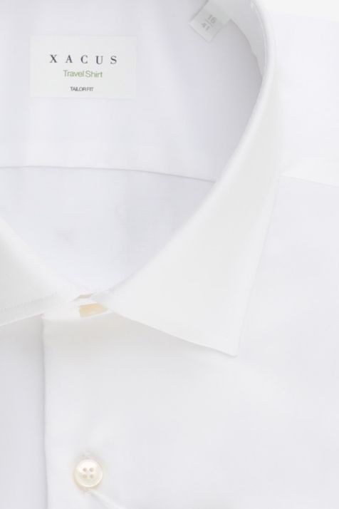 Camicia Uomo Xacus Regular No Stiro Tinta unita 100% cotone collo Italiano Manica lunga