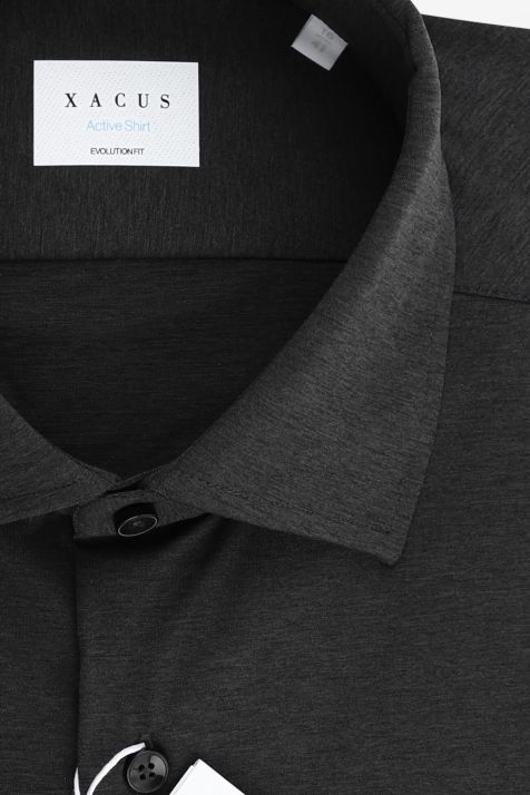 Camicia Uomo Xacus Classic Tinta unita 86% poliammide 14% elastan collo Francese Manica lunga