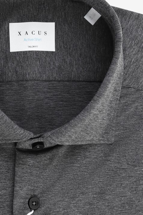 Camicia Uomo Xacus Regular Tinta unita 86% poliammide 14% elastan collo Francese Manica lunga