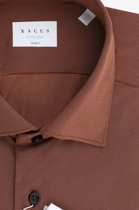 Camicia Uomo Xacus Regular Tinta unita 87% poliammide 13% elastan collo Francese Manica lunga