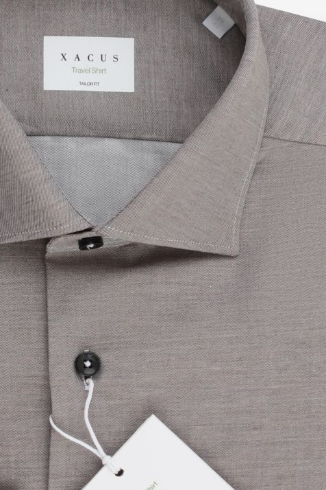 Camicia Uomo Xacus Regular No Stiro Tinta unita 100% cotone collo Francese Manica lunga