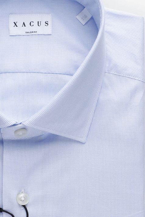 Camicia Uomo Xacus Regular Micro disegno 100% cotone collo Francese Manica lunga