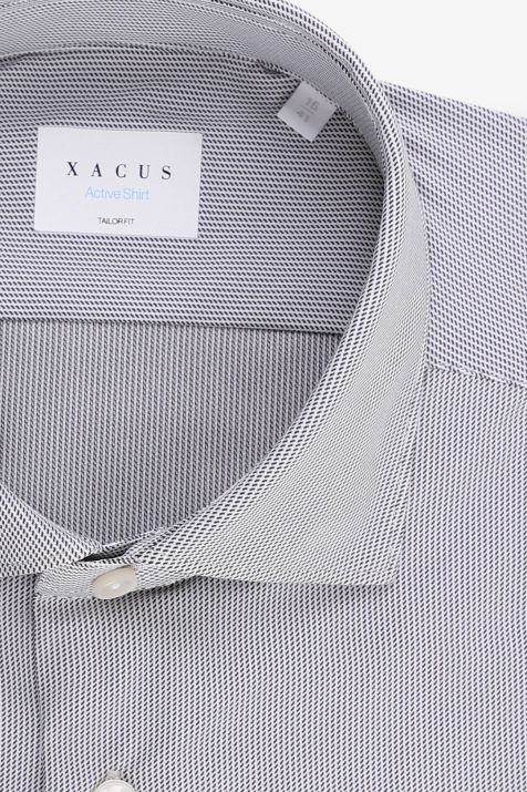Camicia Uomo Xacus Regular Micro disegno 85% poliammide 15% elastam collo Francese Manica lunga
