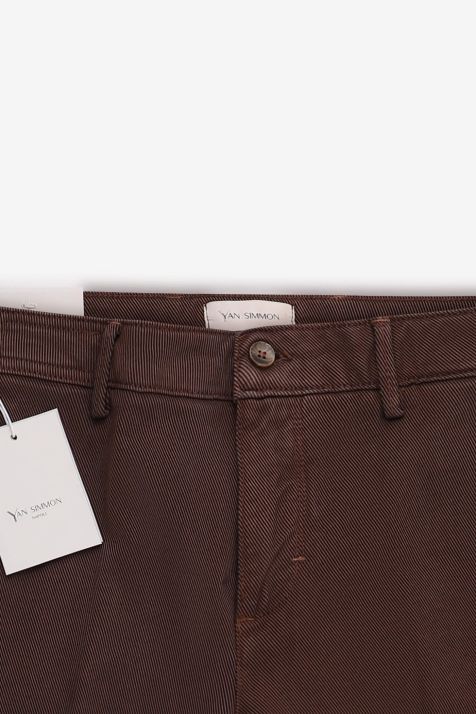 Pantalone Uomo Yan Simmon Chino Slim Righe 98% cotone 2% ea