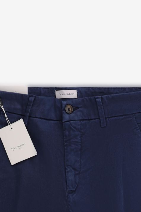 Pantalone Uomo Yan Simmon Chino Slim Tinta unita 50% cotone 44%ly 4% seta 2% ea