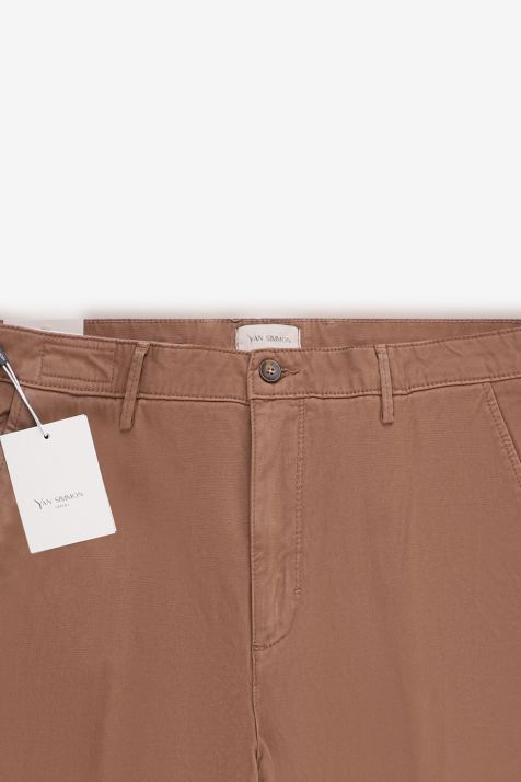 Pantalone Uomo Yan Simmon Chino Slim Tinta unita 97% lino 3% cotone