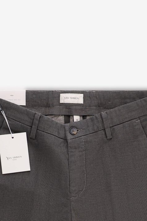 Pantalone Uomo Yan Simmon Chino Slim Micro disegno 97% cotone 3% elastan