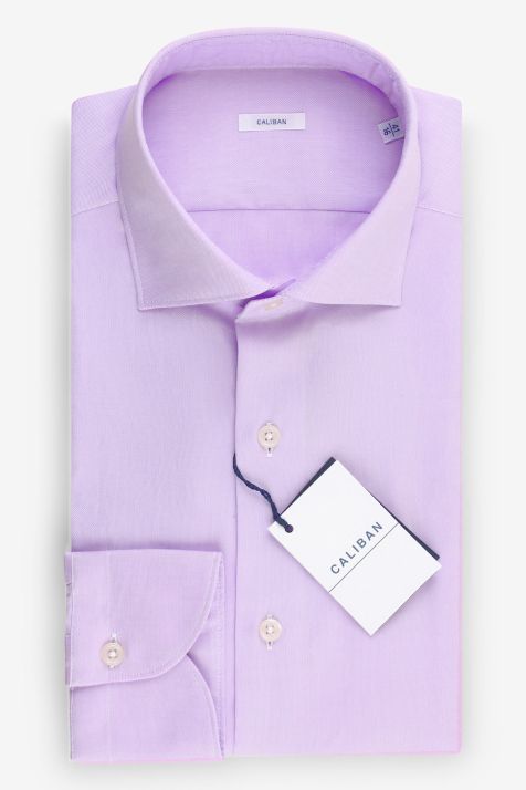 Camicia Uomo Caliban Regular Tinta unita 100% cotone collo Francese Manica lunga