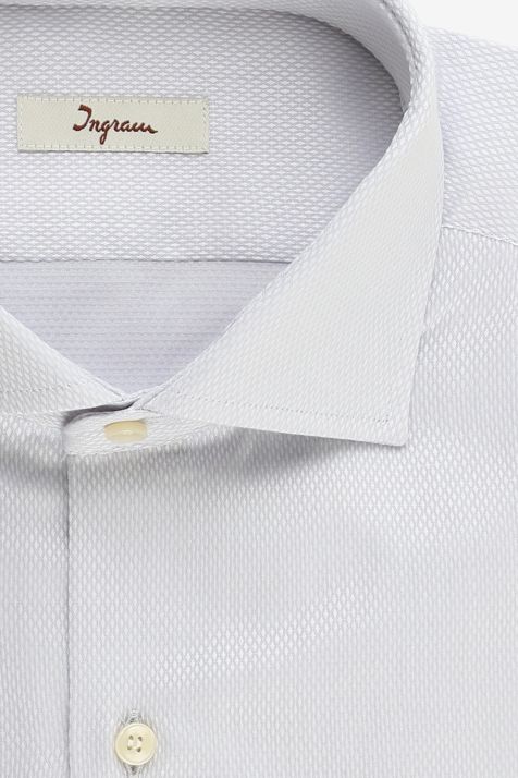 Camicia Uomo Ingram Slim Tinta unita 100% cotone collo Francese Manica lunga
