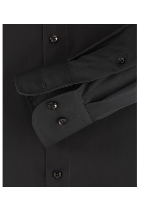 Camicia Uomo Casamoda Comfort No Stiro Tinta unita collo Francese Manica lunga