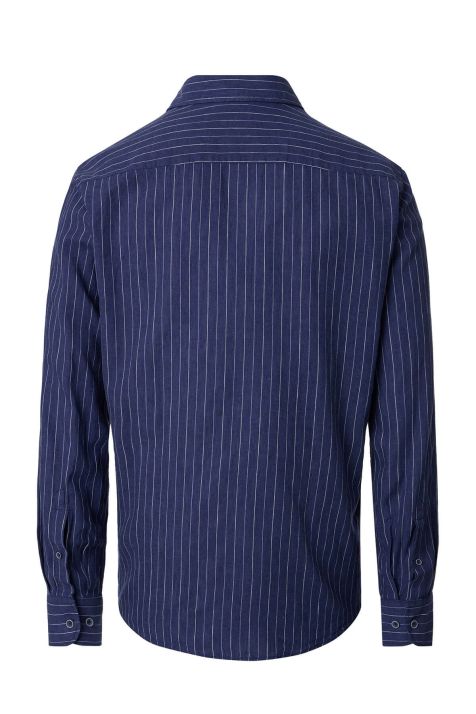 Camicia Uomo Casamoda Classic Righe collo Italiano Manica lunga