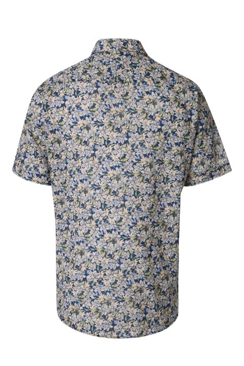 Camicia Uomo Casamoda Classic Fantasia collo Italiano Manica corta