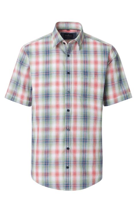 Camicia Uomo Casamoda Classic Quadri collo Italiano Manica corta