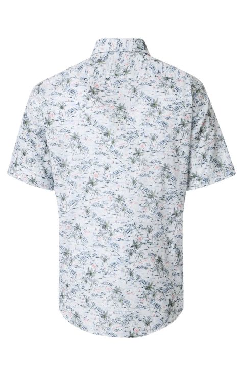 Camicia Uomo Casamoda Classic Fantasia collo Button down Manica corta