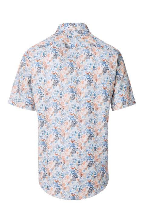 Camicia Uomo Casamoda Classic Fantasia collo Italiano Manica corta